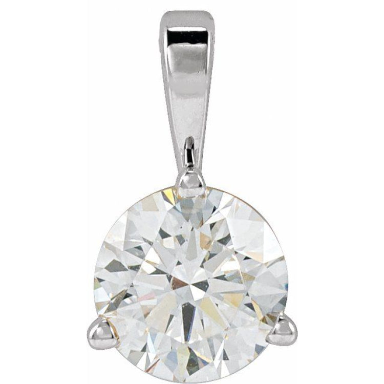 Sterling Silver 5/8 CTW Natural Diamond Pendant