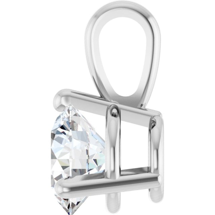 Platinum 3/4 CTW Natural Diamond Pendant
