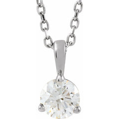 14K White Gold 1/3 CTW Natural Diamond 18" Necklace