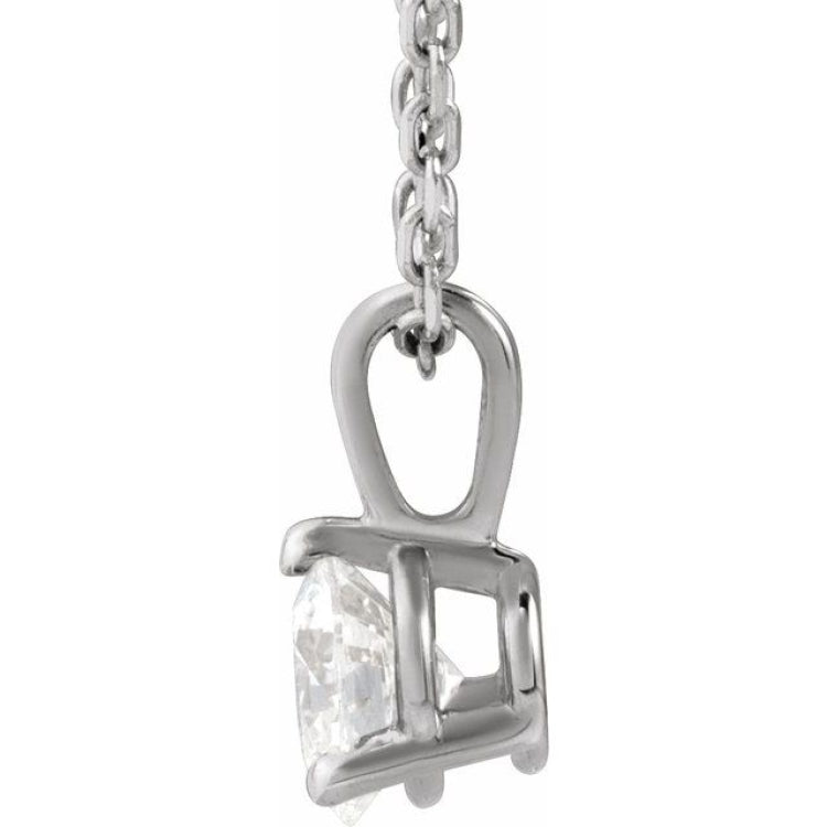 14K White Gold 1/3 CTW Natural Diamond 18" Necklace