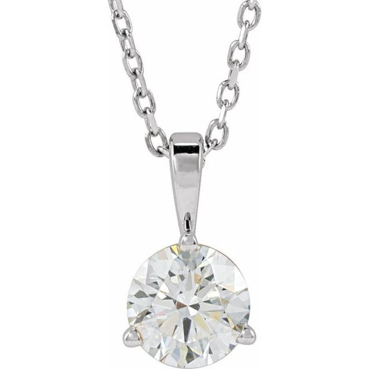 Platinum 5/8 CTW Natural Diamond 18" Necklace