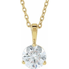 14K Yellow Gold 3/4 CTW Natural Diamond 18" Necklace