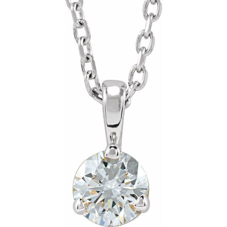 14K White Gold 1/4 CTW Lab-Grown Diamond 18" Necklace
