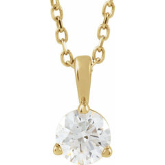 14K Yellow Gold 1/3 CTW Lab-Grown Diamond 18" Necklace