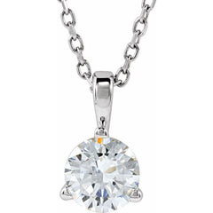 Platinum 1/2 CTW Lab-Grown Diamond 18" Necklace