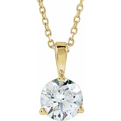 14K Yellow Gold 1 CTW Lab-Grown Diamond 18" Necklace