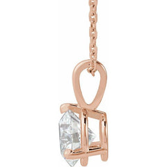 14K Rose Gold 1 CTW Lab-Grown Diamond 18" Necklace