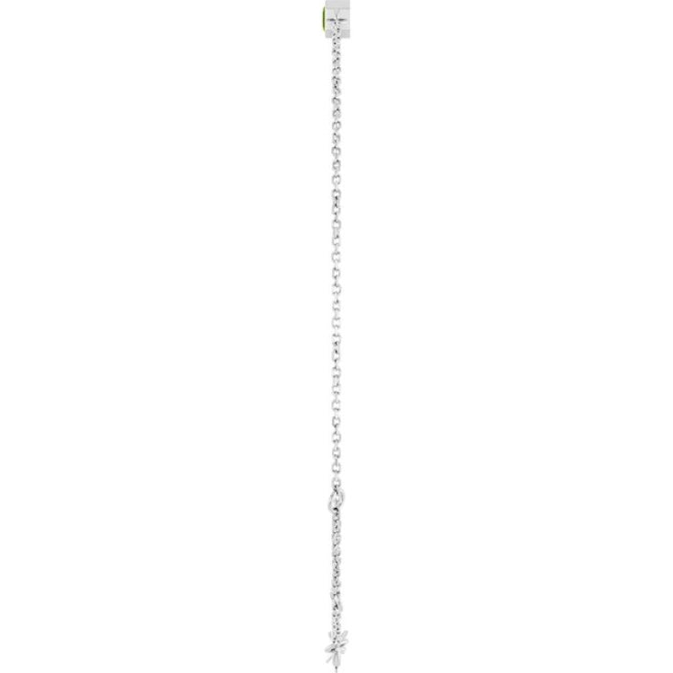 14K White Gold Natural Peridot 6 1/2-7 1/2" Bracelet