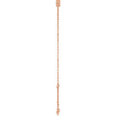 14K Rose Gold Natural Diamond 6 1/2-7 1/2" Bracelet