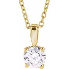 14K Yellow Gold 1 1/4 CTW Natural Diamond 18" Necklace