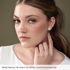 14K Rose Gold Natural Aquamarine Earring