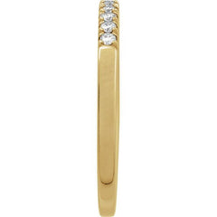 10K Yellow Gold 1/6 CTW Natural Diamond Stackable Ring