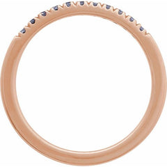 10K Rose Gold Natural Alexandrite Stackable Ring