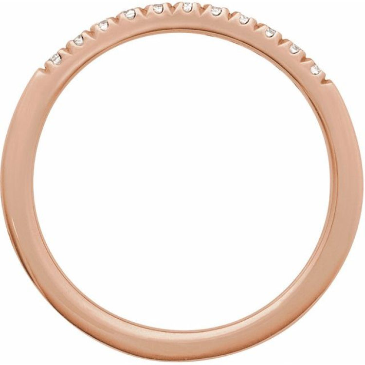 10K Rose Gold 1/6 CTW Lab-Grown Diamond Stackable Ring