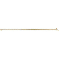 14K Yellow Gold 2 1/4 CTW Natural Diamond Line 7 1/4" Line Bracelet