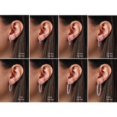 14K Yellow Gold 3/4 CTW Natural Diamond Inside-Outside 23 mm Hinged Hoop Earrings
