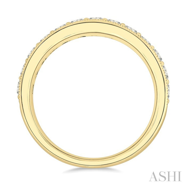 1 1/2 Ctw Round Cut Diamond Eternity Wedding Band in 14K Yellow Gold