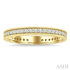 1/2 Ctw Round Cut Diamond Eternity Band in 14K Yellow Gold