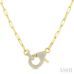 1/2 Ctw Interlock Round Cut Diamond Fashion Necklace in 14K Yellow Gold
