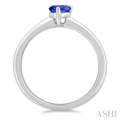 7X5MM Pear Cut Tanzanite Precious Solitaire Ring in 14K White Gold
