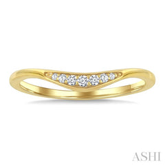 1/20 Ctw Round Cut Diamond Curved Stackable Band in 10K Yellow Gold