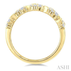 5/8 Ctw Zigzag Mixed Diamond Cut Fashion Band in 14K Yellow Gold