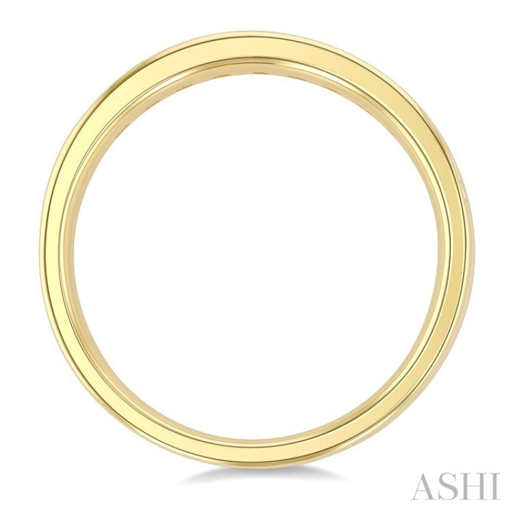 1/2 Ctw 11-Stone Princess Cut Diamond Wedding Band in 14K Yellow Gold