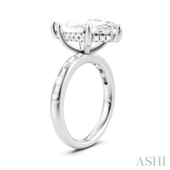 1/3 Ctw Akari Marquise Shape Baguette and Round Cut Diamond Semi Mount Engagement Ring in 14K White Gold