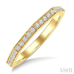 1/2 Ctw Eternity Round Cut Diamond Geometric Wedding Band in 14K Yellow Gold
