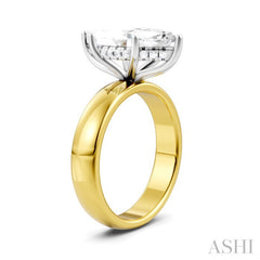 1/10 Ctw Akari Marquise Shape Round Cut Diamond Semi Mount Engagement Ring in 14K Yellow and White Gold