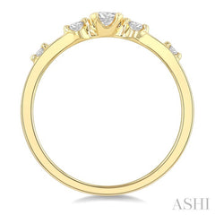 1/5 Ctw Round Cut Diamond Stackable Fashion Ring in 14K Yellow Gold
