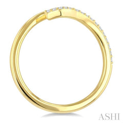 1/5 Ctw Serpent Round Cut Diamond Open Fashion Ring in 10K Yellow Gold