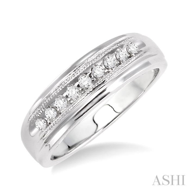 1/8 Ctw Round Cut Diamond Women's Ring in 14K White Gold