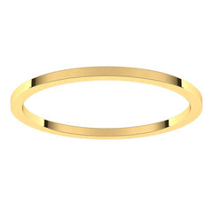 14K Yellow Gold 1 mm Flat Band Size 5.5
