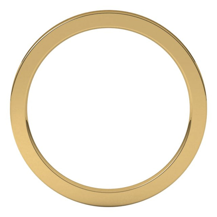14K Yellow Gold 1.5 mm Comfort-Fit Flat Band Size 7