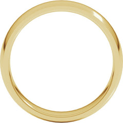 10K Yellow Gold 5 mm Lightweight Comfort-Fit Half Round Band Size 9.5