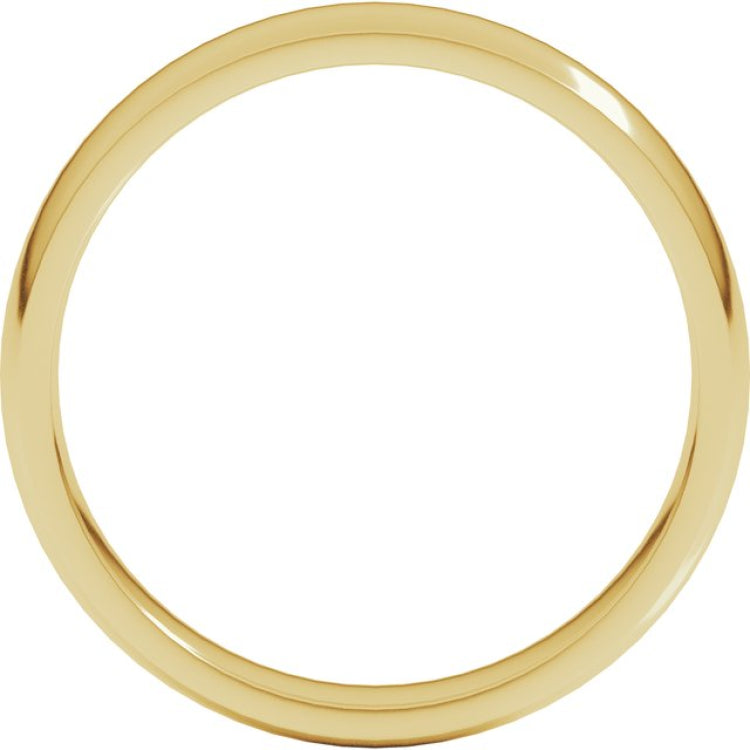 10K Yellow Gold 4 mm Lightweight Comfort-Fit Half Round Band Size 9