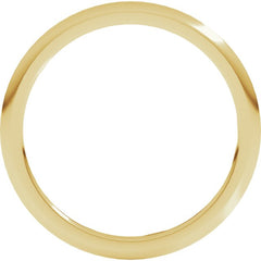 18K Yellow Gold 1 mm Comfort-Fit Half Round Band Size 6
