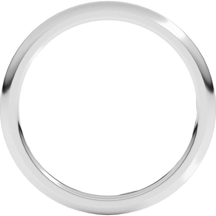 10K White Gold 1.5 mm Comfort-Fit Half Round Band Size 7