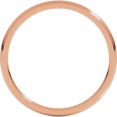 14K Rose Gold 1.5 mm Lightweight Comfort-Fit Half Round Band Size 5.5