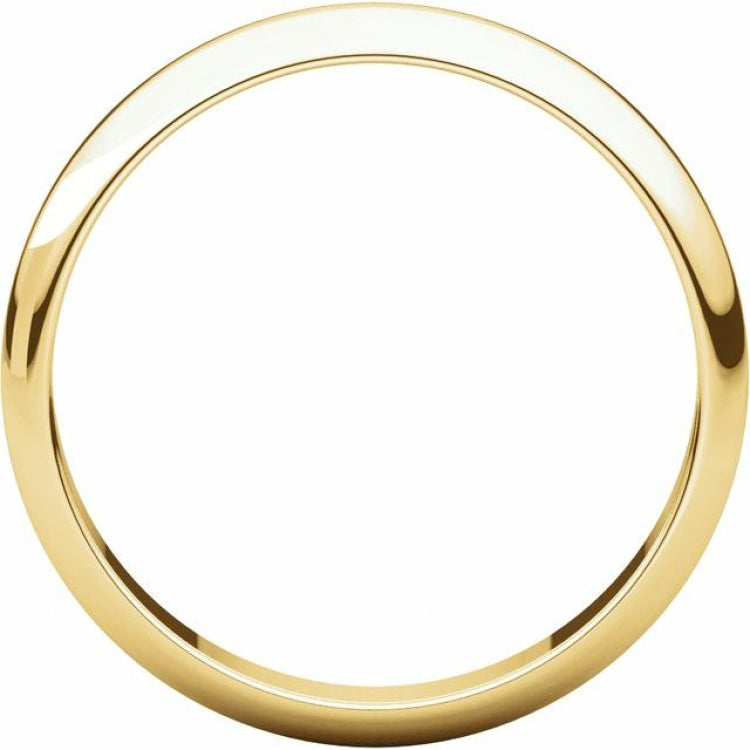 14K Yellow Gold 3.5 mm Half Round Band Size 6