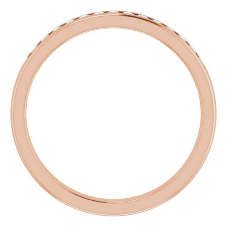 14K Rose Gold 1/3 CTW Natural Diamond Band
