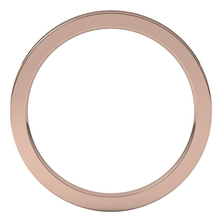 14K Rose Gold 1.5 mm Comfort-Fit Flat Band Size 4