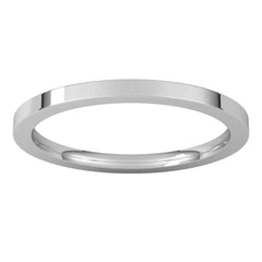 18K White Gold 1.5 mm Comfort-Fit Flat Band Size 7