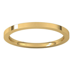14K Yellow Gold 1.5 mm Comfort-Fit Flat Band Size 9.5