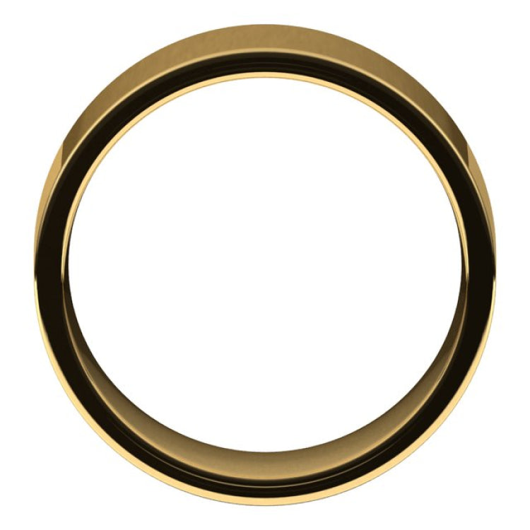 14K Yellow Gold 8 mm Lightweight Comfort-Fit Flat Band Size 8.5