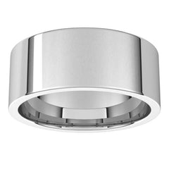 14K White Gold 8 mm Lightweight Comfort-Fit Flat Band Size 8
