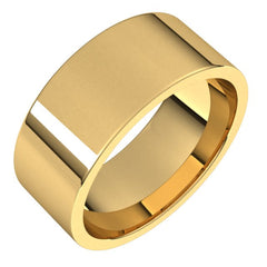 14K Yellow Gold 8 mm Lightweight Comfort-Fit Flat Band Size 9