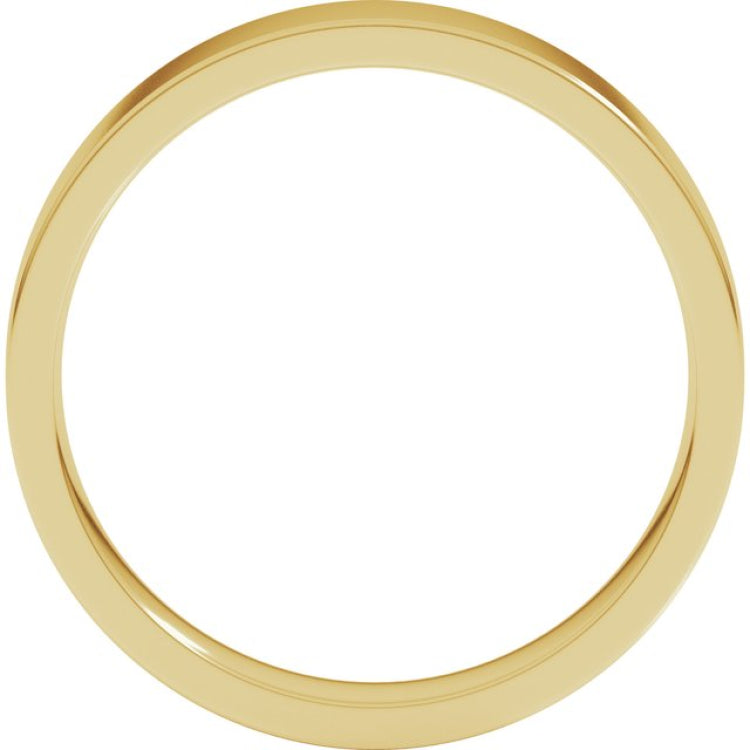 14K Yellow Gold 4 mm Lightweight Comfort-Fit Flat Band Size 5.5