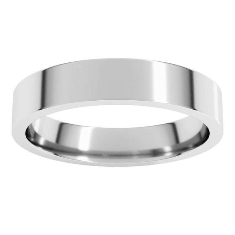 Sterling Silver 4 mm Lightweight Comfort-Fit Flat Band Size 6